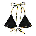 Stylish Lemon Padded String Bikini Top featuring adjustable straps, perfect for summer. Eco-friendly and chic!