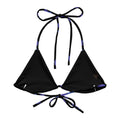 Stylish Lilith Padded String Bikini Top featuring eco-friendly design and colorful straps, perfect for summer vibes.