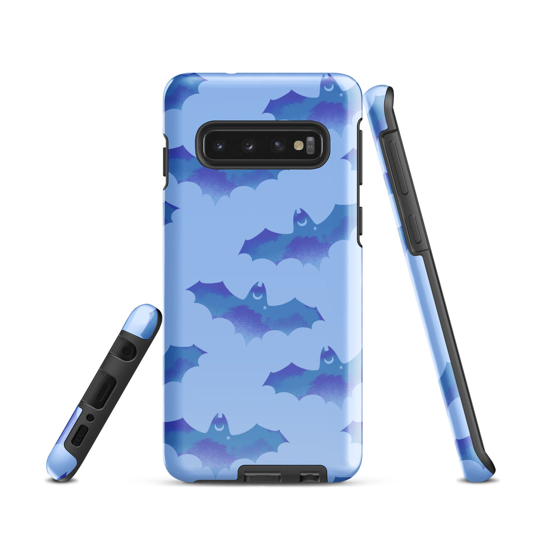 Stylish Lilith Samsung® Tough Case featuring a unique bat design, offering impact resistance and dual-layer protection.