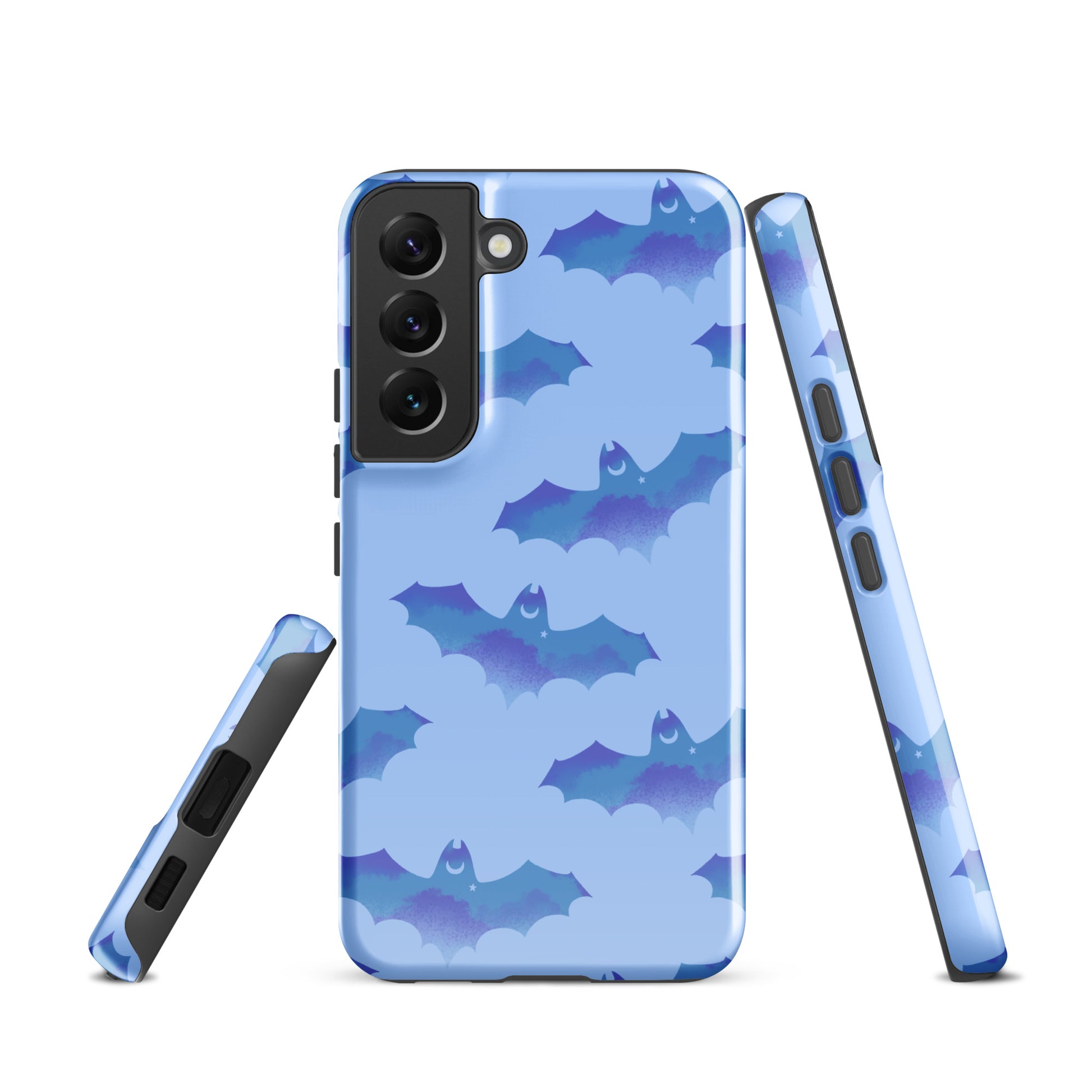 Stylishly protect your phone with the Lilith Samsung® Tough Case, featuring a sleek bat design and dual-layer durability.