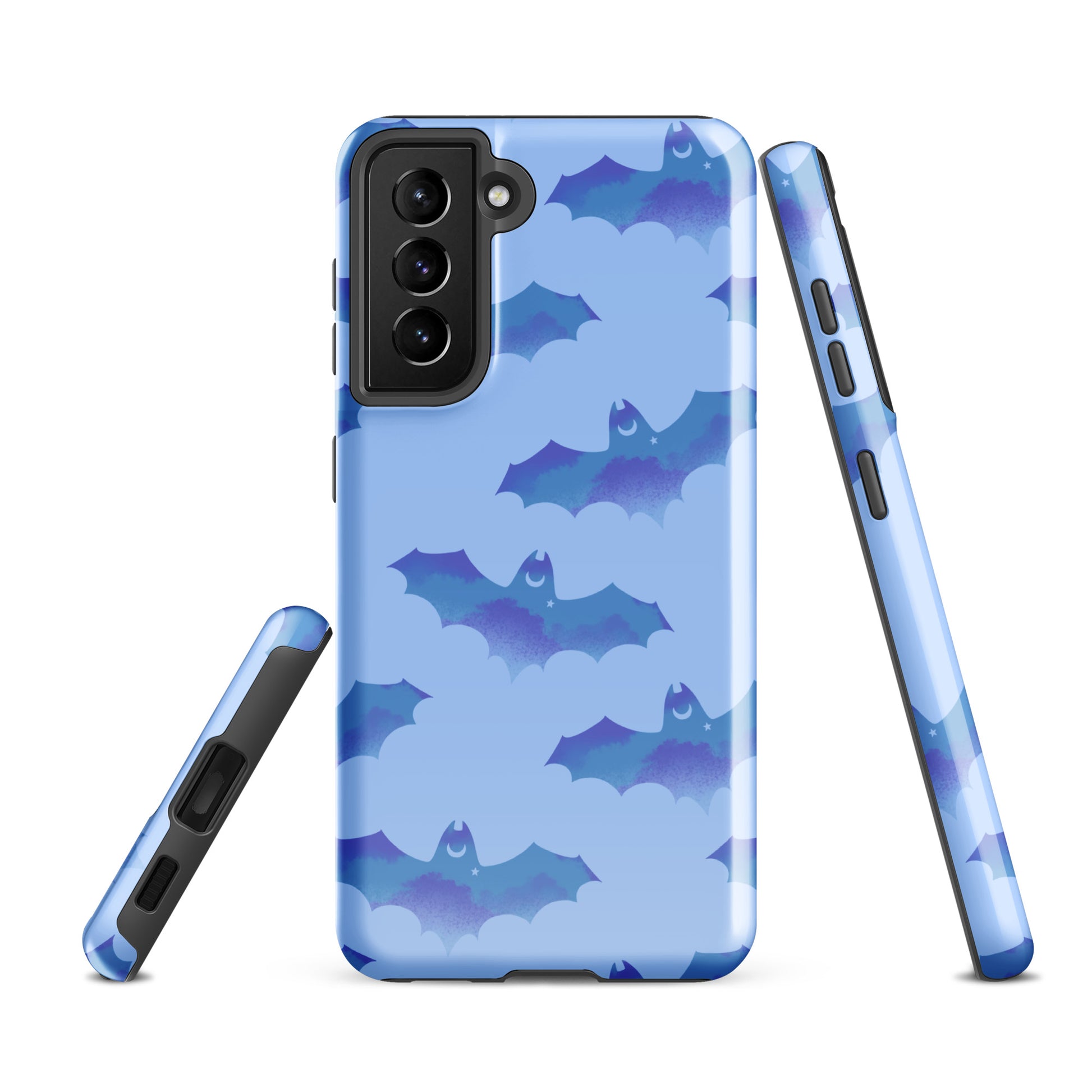 Stylish Lilith Samsung® Tough Case featuring a bat design, offering durability and shock protection for your phone.