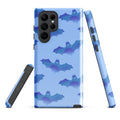 Stylish Lilith Samsung® Tough Case features a blue bat design, offering sleek protection for your Galaxy S22 Ultra.