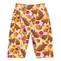 High-waisted Momiji Biker Shorts feature a vibrant autumn design, perfect for stylish fall activities.