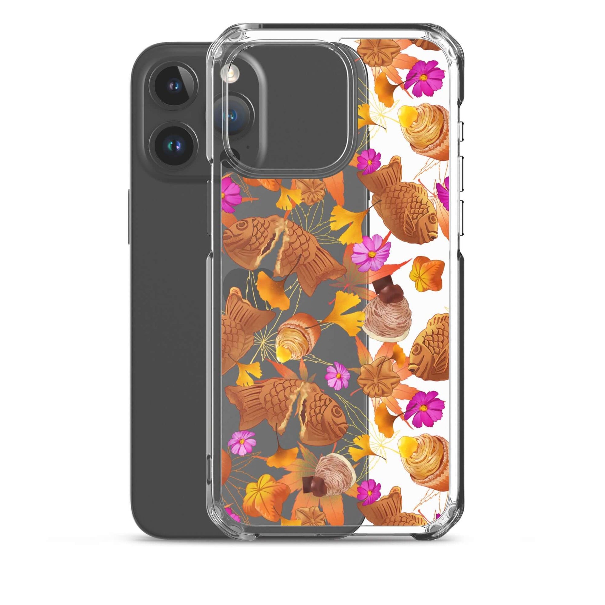 Momiji iPhone® Clear Case features a vibrant design, protecting against scratches and dust while ensuring easy use.