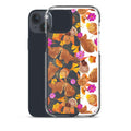 Stylish Momiji iPhone® Clear Case featuring a solid back and flexible sides for ultimate protection and easy access.
