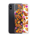 Momiji iPhone® Clear Case features vibrant artwork, offering durable protection and easy access to ports.