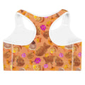 Momiji Sports bra features a vibrant fall-inspired design, perfect for workouts and staying stylish.
