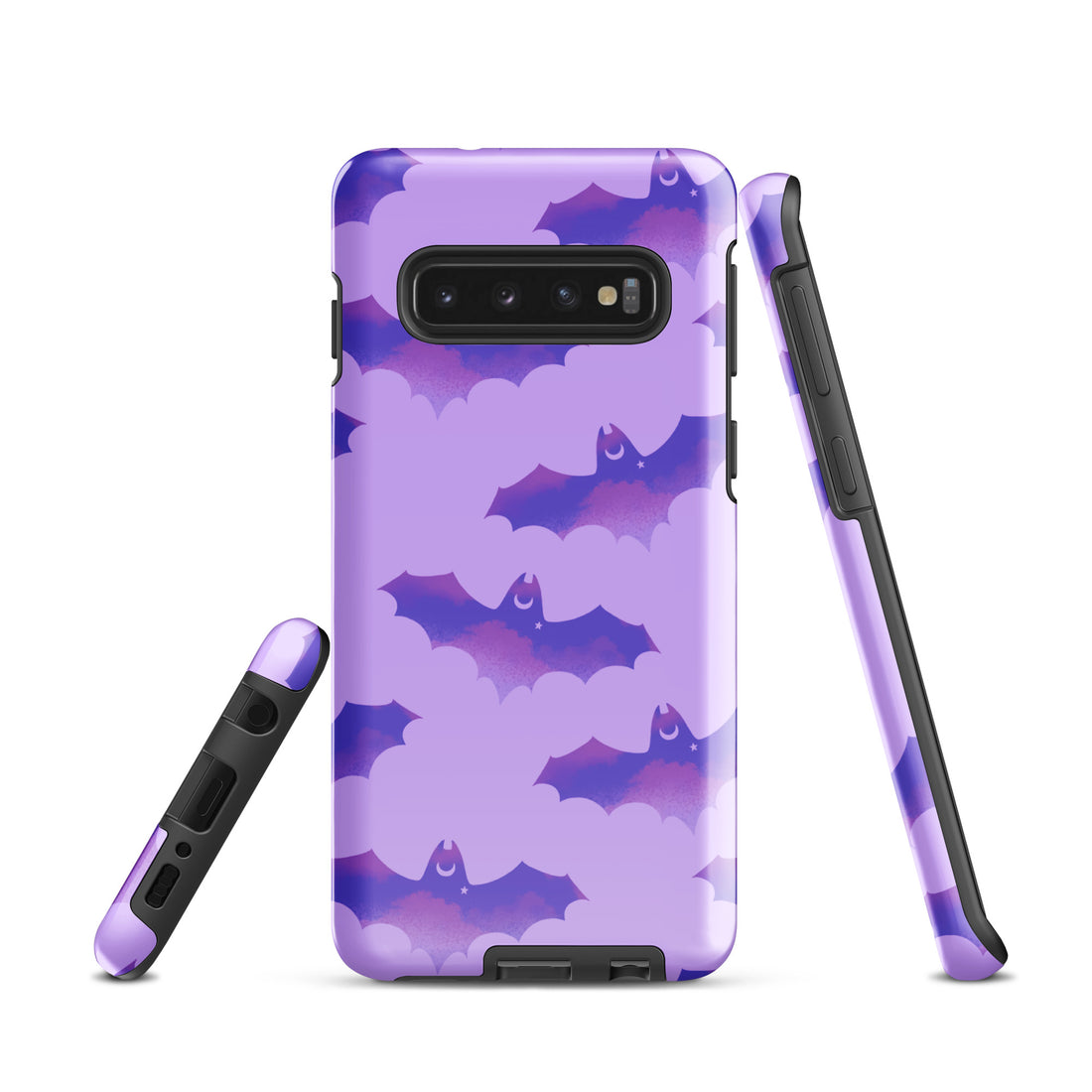 Morrigan Samsung® Tough Case features a stylish bat design, offering impact resistance and dual-layer protection.