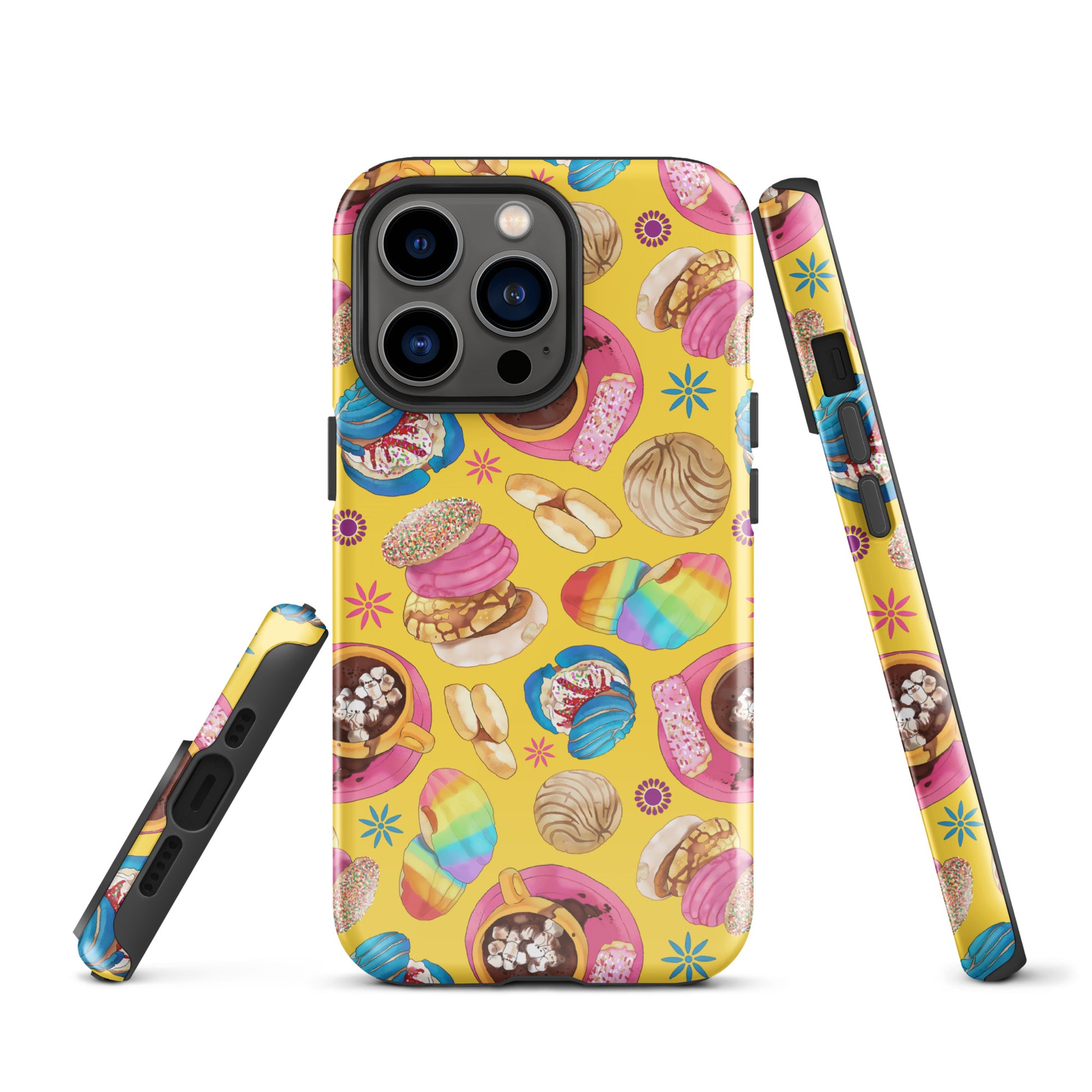 Colorful Pan Dulce iPhone® Tough Case featuring a joyful design, blending style and protection for your device.