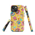 Colorful Pan Dulce iPhone® Tough Case featuring delicious pastries, combining style and protection for your device.