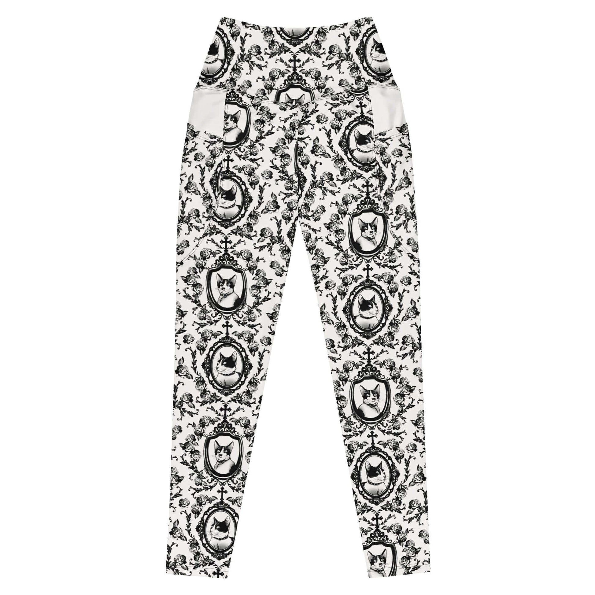 Stylish Premium Queen's Beloved Kitty Leggings with a high-waisted cut and soft fabric for ultimate comfort.