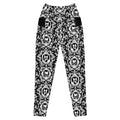 Stylish Premium Queen's Beloved Kitty Leggings with a floral cat design, perfect for comfort and elegance.