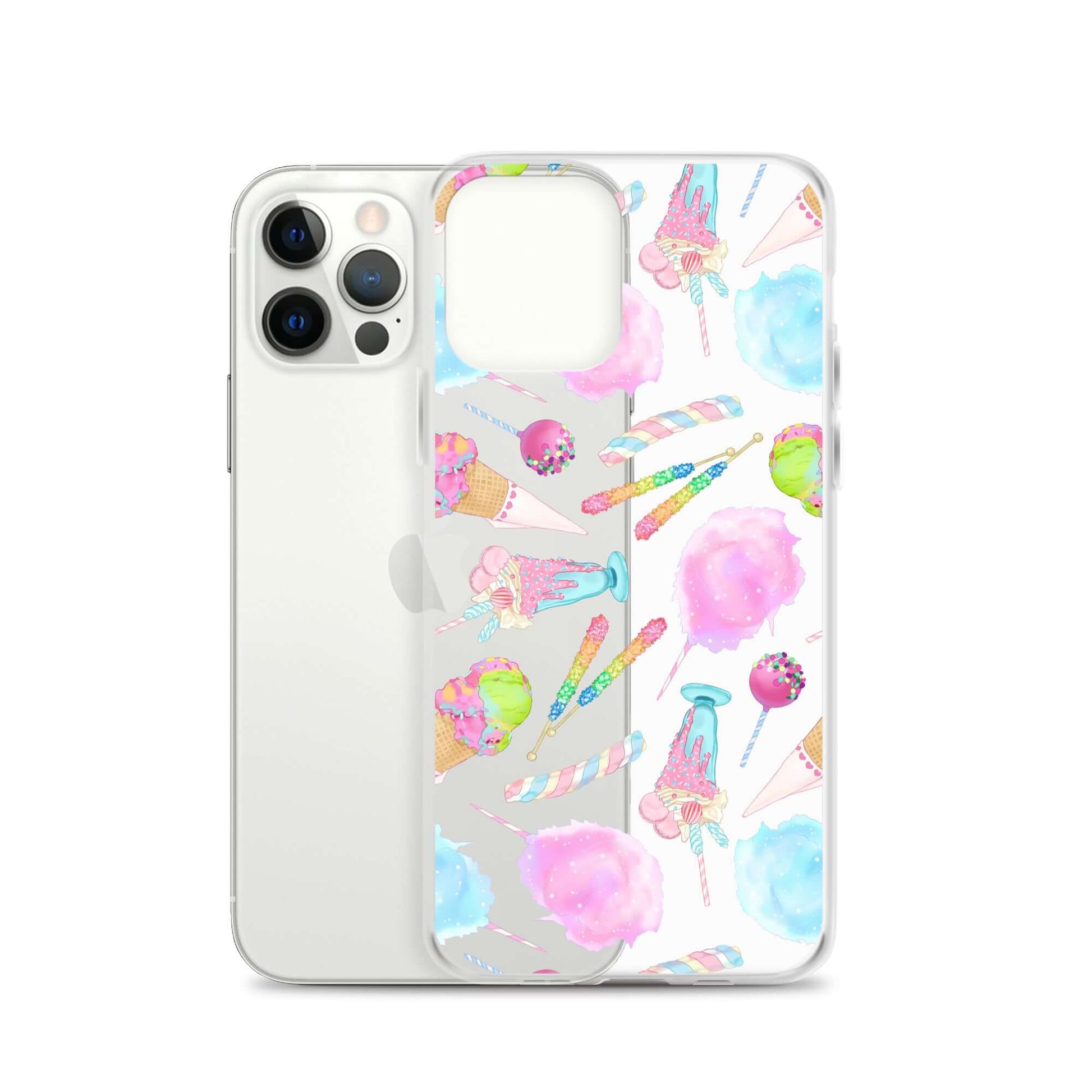 Colorful Rainbow Candy iPhone® Clear Case offers sleek protection with a solid back and flexible sides for easy use.
