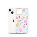 Rainbow Candy iPhone® Clear Case showcases a vibrant design, offering sleek protection from scratches and dirt.