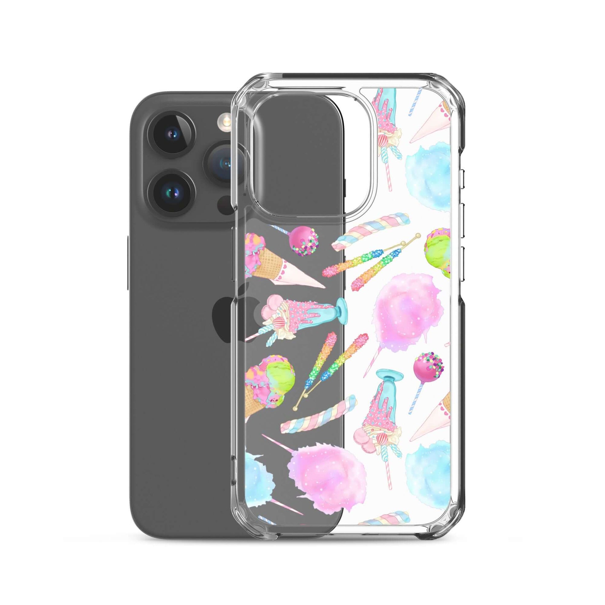 Colorful Rainbow Candy iPhone® Clear Case offers scratch protection and easy access to ports for your device.