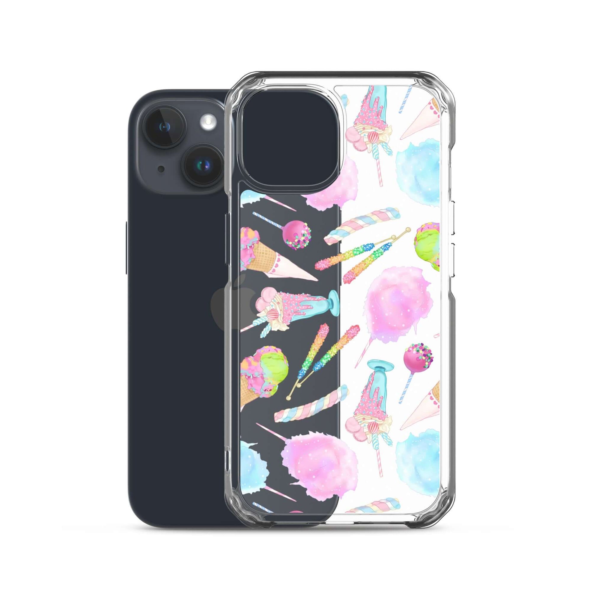 Protect your phone in style with the Rainbow Candy iPhone® Clear Case, featuring a fun, colorful design.