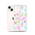 Colorful Rainbow Candy iPhone® Clear Case featuring a fun design, offering protection from scratches and dirt.