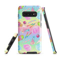 The Rainbow Candy Samsung® Tough Case features a vibrant design, ensuring style and protection for your phone.