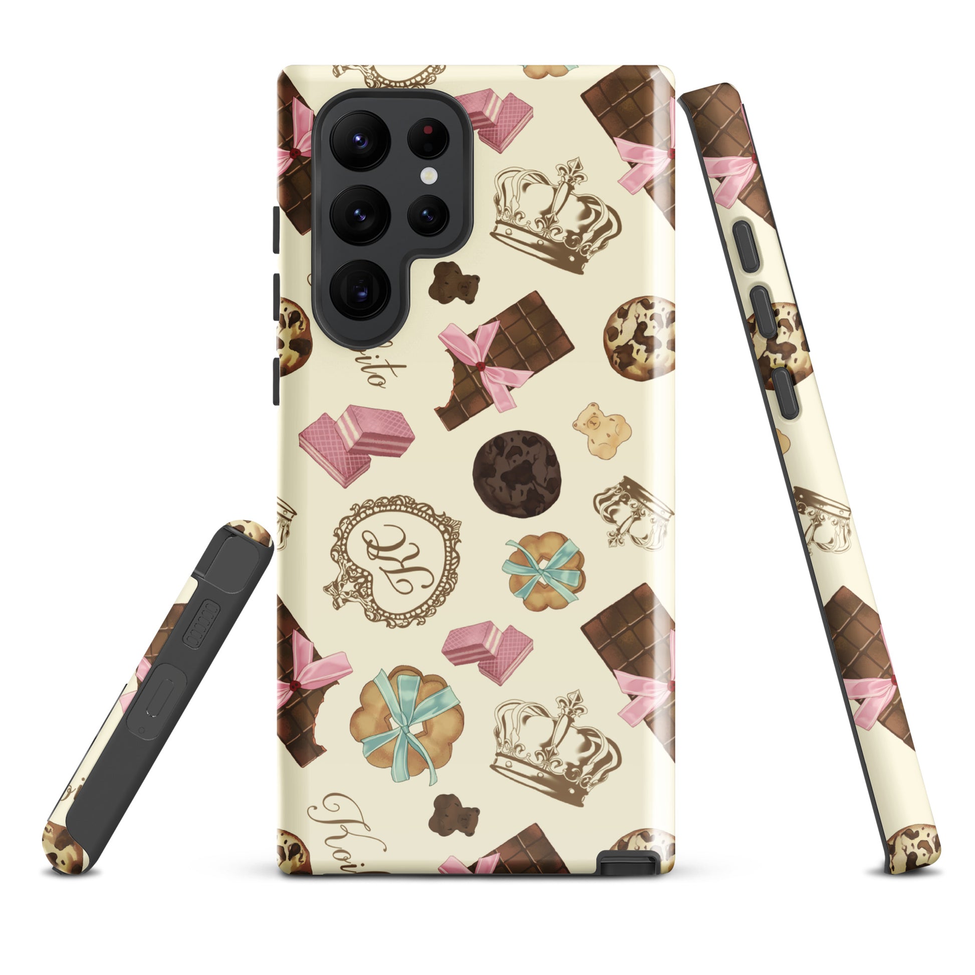 Stylish Royal Cookie Samsung® Tough Case features a durable design with a charming dessert-themed pattern.