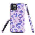 Stylish Sea Princess iPhone® Tough Case features a vibrant seashell design for durable, year-round phone protection.