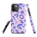 Stylish Sea Princess iPhone® Tough Case featuring vibrant seashells, ensuring protection and fashion for your device.