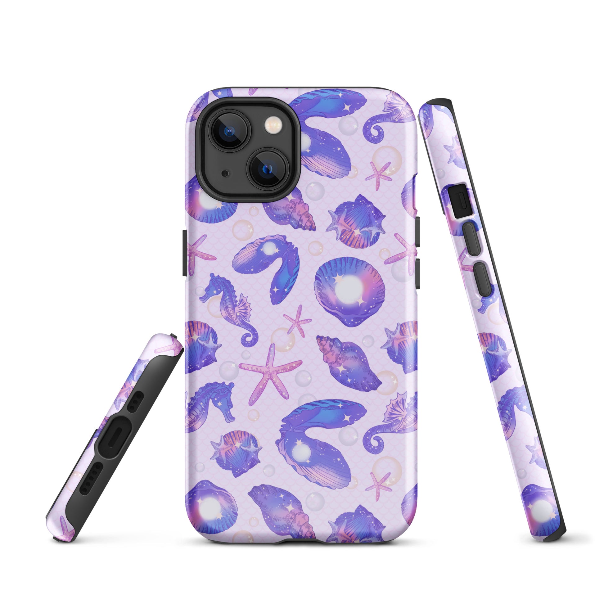 Stylish Sea Princess iPhone® Tough Case featuring vibrant marine designs for durable phone protection.