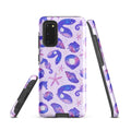 Stylish Sea Princess Samsung® Tough Case featuring seashell designs for durability and protection from bumps.