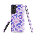 Stylish Sea Princess Samsung® Tough Case featuring vibrant marine life, offering impact-resistant protection for your phone.