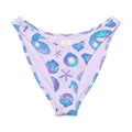 Sea Princess V-cut bikini bottom featuring colorful shell and starfish print on soft fabric.