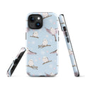 Stylish Snow Bird iPhone® Tough Case features a dual-layer design for maximum protection and winter-themed elegance.