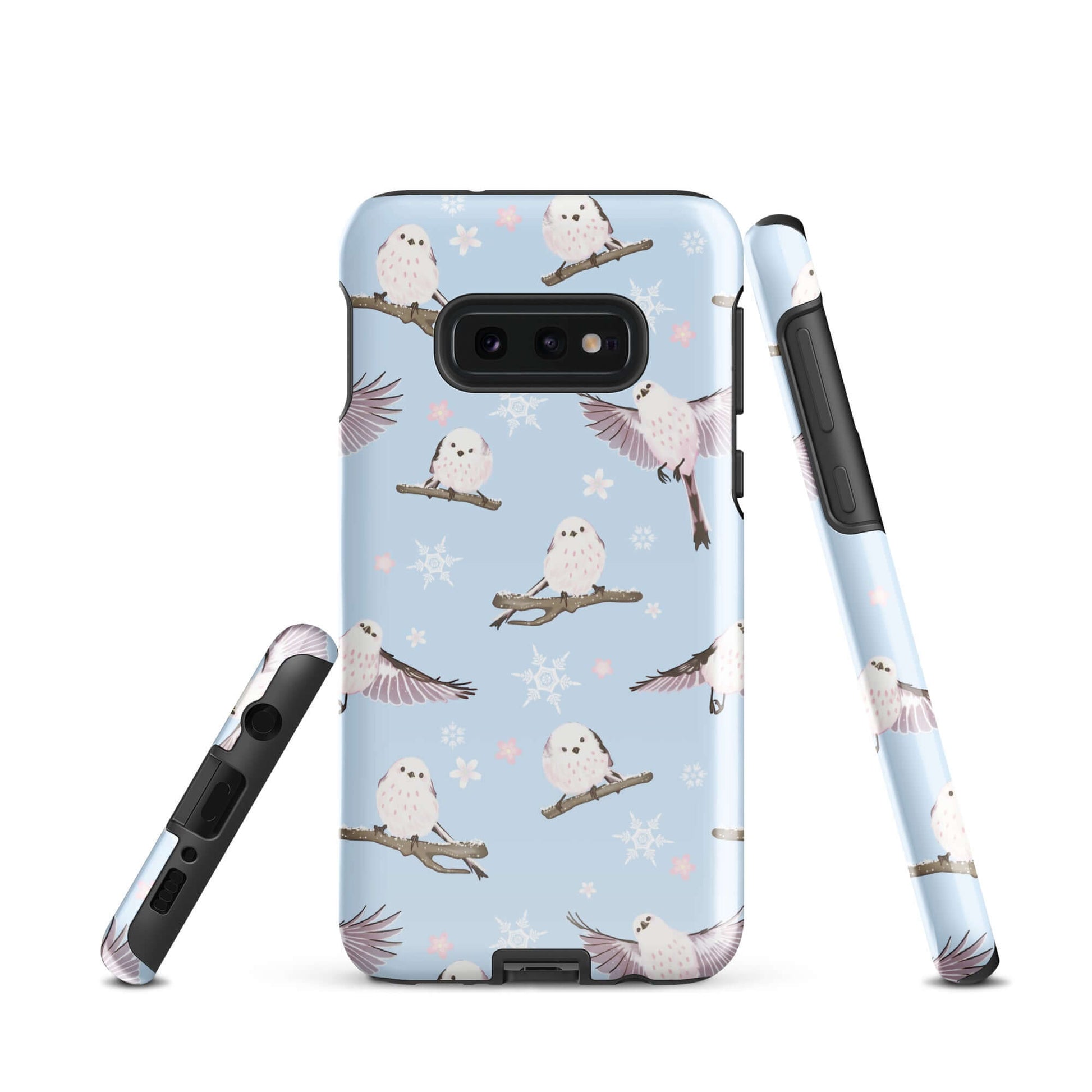 Stylish Snow Bird Samsung® Tough Case featuring a durable design to protect your phone from scratches and bumps.