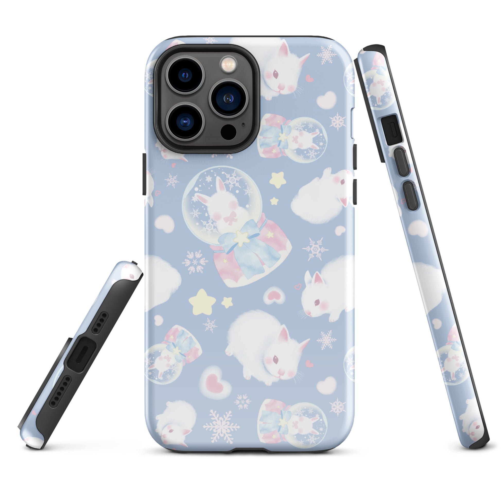 Stylish Snow Bunny iPhone® Tough Case with durable dual-layer protection, perfect for year-round phone safety.
