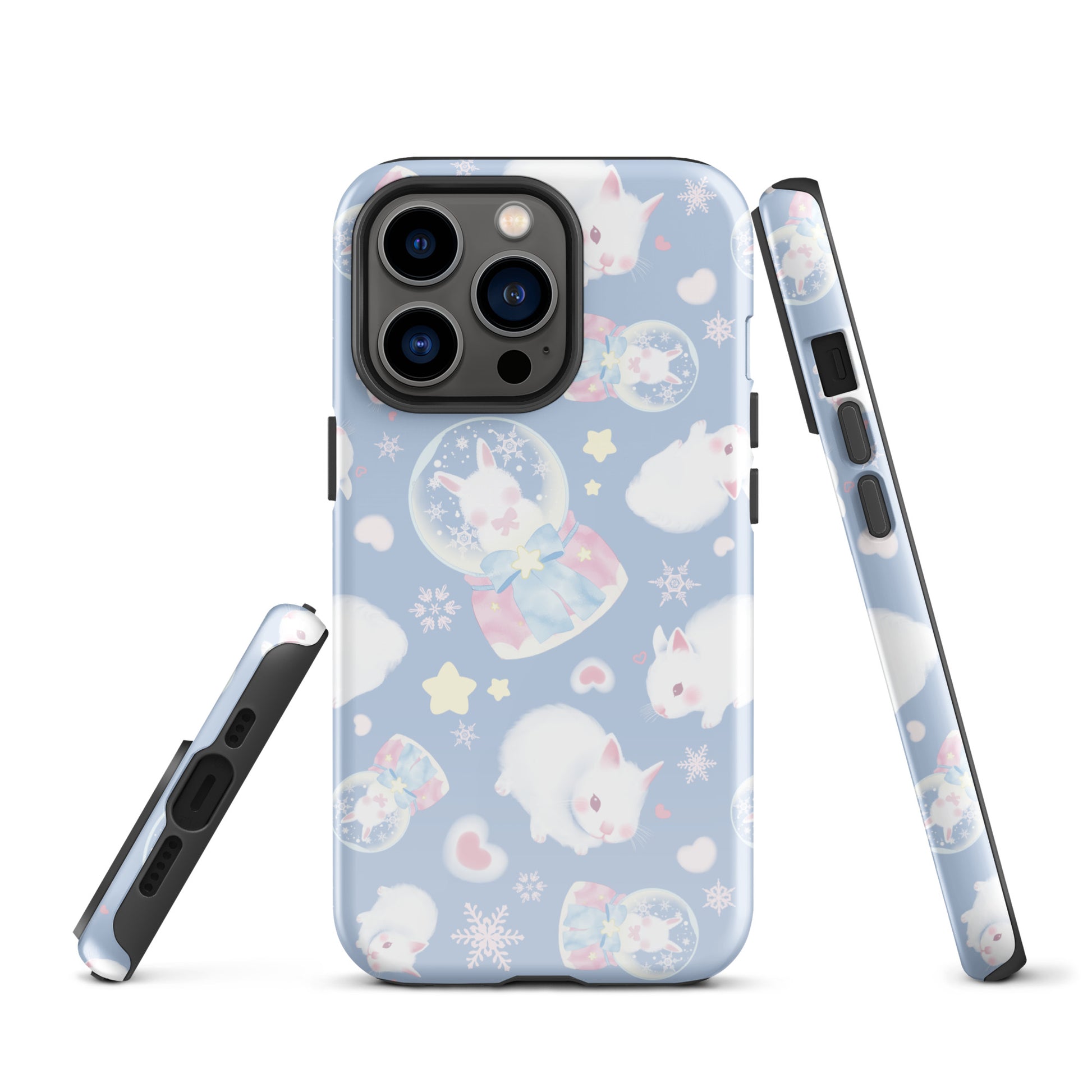 Durable Snow Bunny iPhone® Tough Case with cute bunny design, perfect for stylish phone protection all year round.