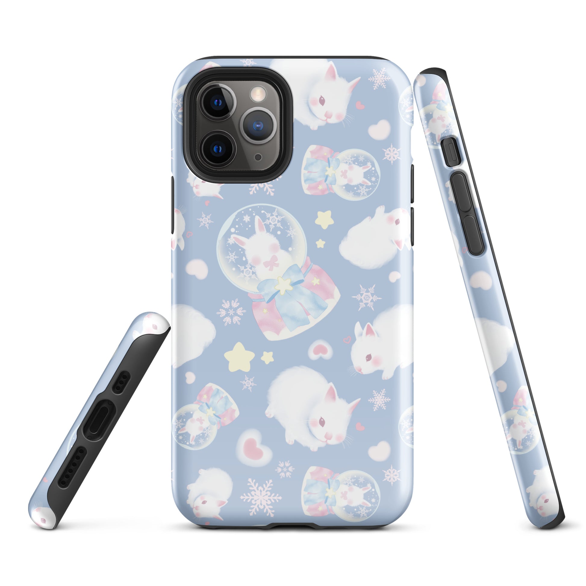 Stylish Snow Bunny iPhone® Tough Case featuring a cute design, offering durable protection for your phone year-round.