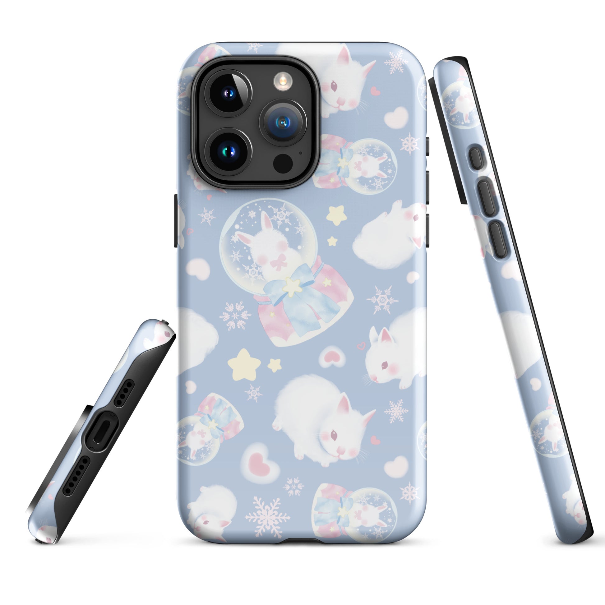 Stylish Snow Bunny iPhone® Tough Case offers dual-layer protection and impact absorption for year-round safety.