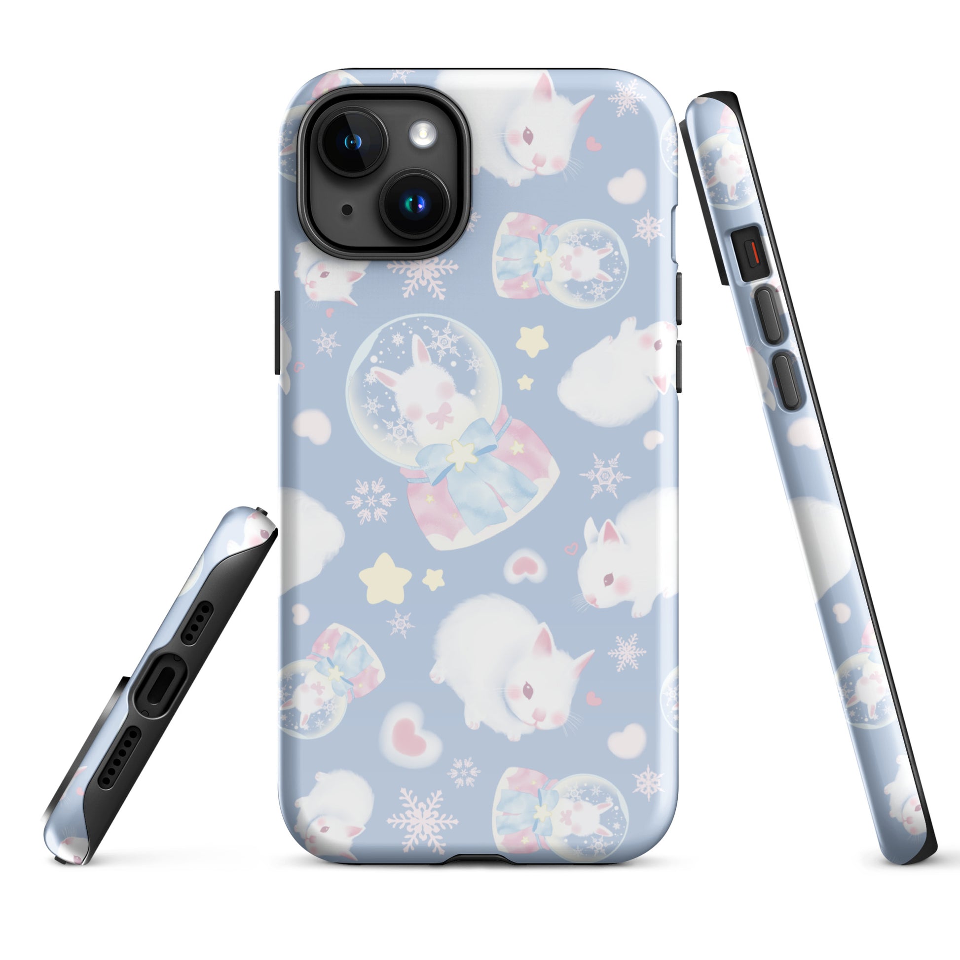 Stylish Snow Bunny iPhone® Tough Case featuring a cute design, ensuring durability and protection for your phone.
