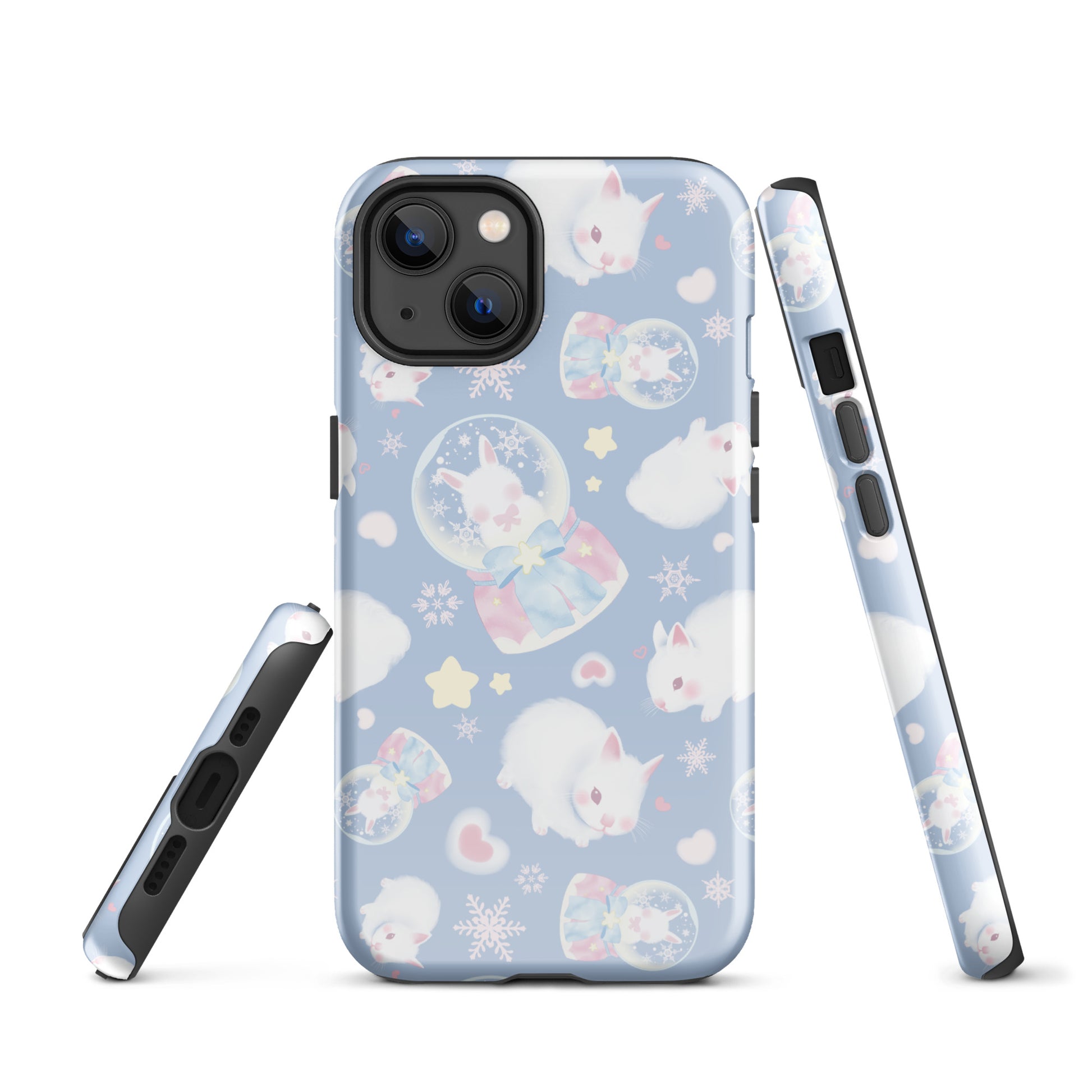 Stylish Snow Bunny iPhone® Tough Case featuring a cute design, offering durable protection for your phone all year round.