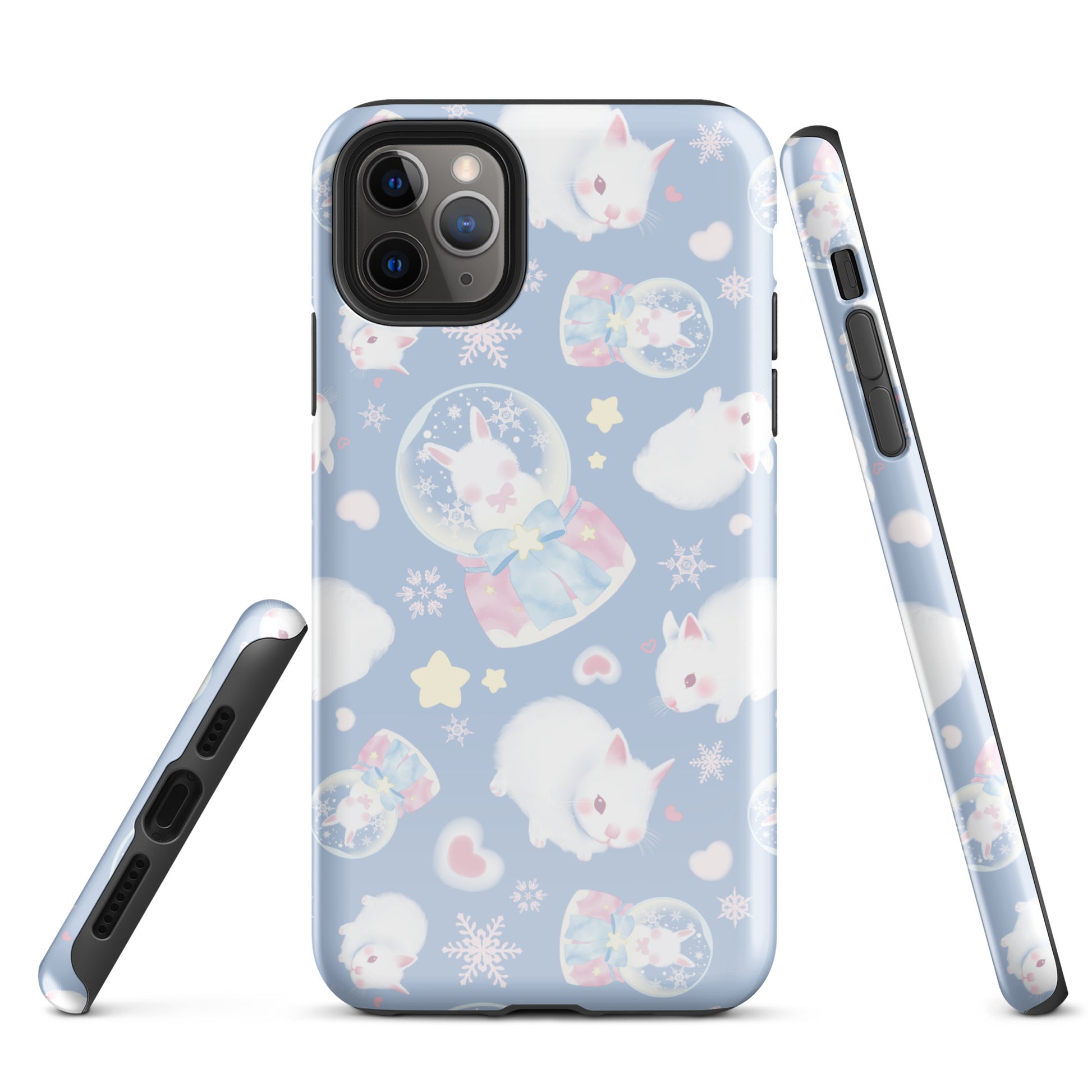 Snow Bunny iPhone® Tough Case features a cute bunny design, offering stylish protection for your phone year-round.