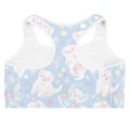 Cute and durable, the Snow Puppy Sports bra features an adorable puppy print for stylish workouts. Perfect for active wear!