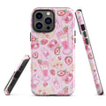Stylish Strawberry iPhone® Tough Case features a fun pink dessert design for durable, dual-layer protection.