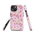 Stylish Strawberry iPhone® Tough Case featuring vibrant dessert designs, perfect for protection and aesthetics.