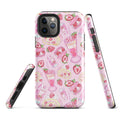Stylishly protect your phone with the Strawberry iPhone® Tough Case featuring a fun pink dessert pattern.
