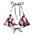 Stylish Strawberry Padded String Bikini Top featuring vibrant prints, eco-friendly materials, perfect for summer fun.