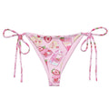 Shop the Strawberry String Bikini Bottom, perfect for sunbathing with soft, stretchy recycled fabric and adjustable straps.