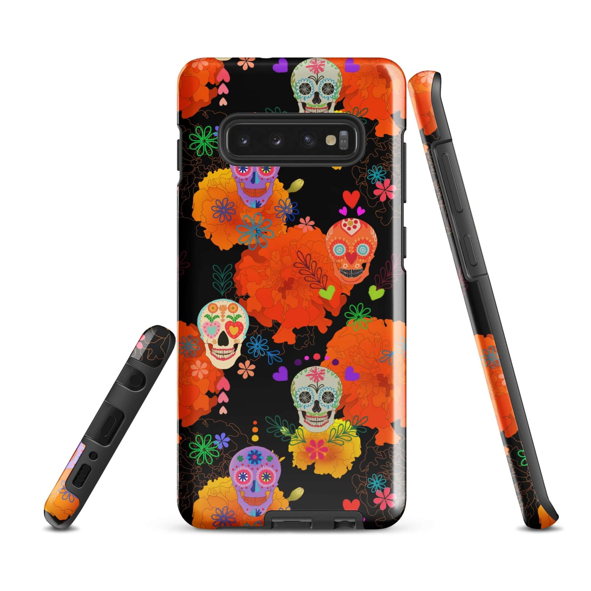 Vibrant Sugar Skull Samsung® Tough Case offers stylish protection with a dual-layer design for durability and safety.