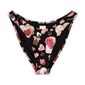 Sugar Sweetheart V-cut bikini bottom featuring a playful dessert print with gingerbread and hearts.