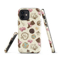 Stylish Royal Cookie iPhone® Tough Case featuring sweet designs and dual-layer protection for maximum safety.