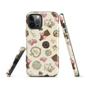 Stylish Royal Cookie iPhone® Tough Case featuring a chic dessert design for fashionable phone protection.