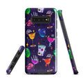 Monster Party Samsung® Tough Case featuring vibrant designs with drinks and skulls, offering protection and style.