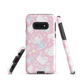 Stylish Snow Kitten Samsung® Tough Case offers impact protection with a cute design for your Galaxy S10e.